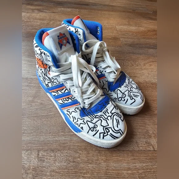 Adidas Rivalry Hi x Keith Haring Men’s US 5 High Tops Sneakers Rare 2019